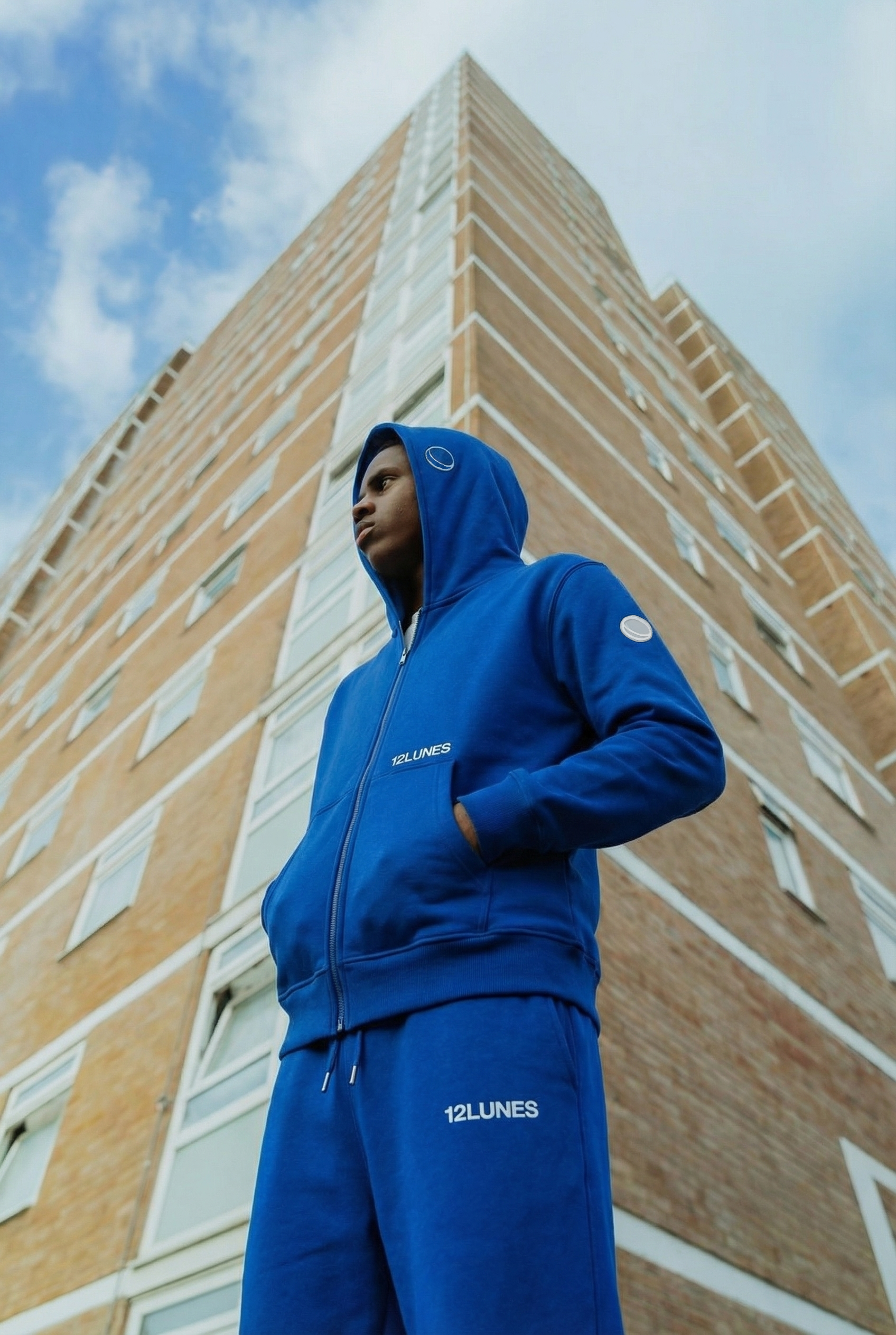Full-Zip Cobalt 12LUNES, sweat full-zip streetwear (4)