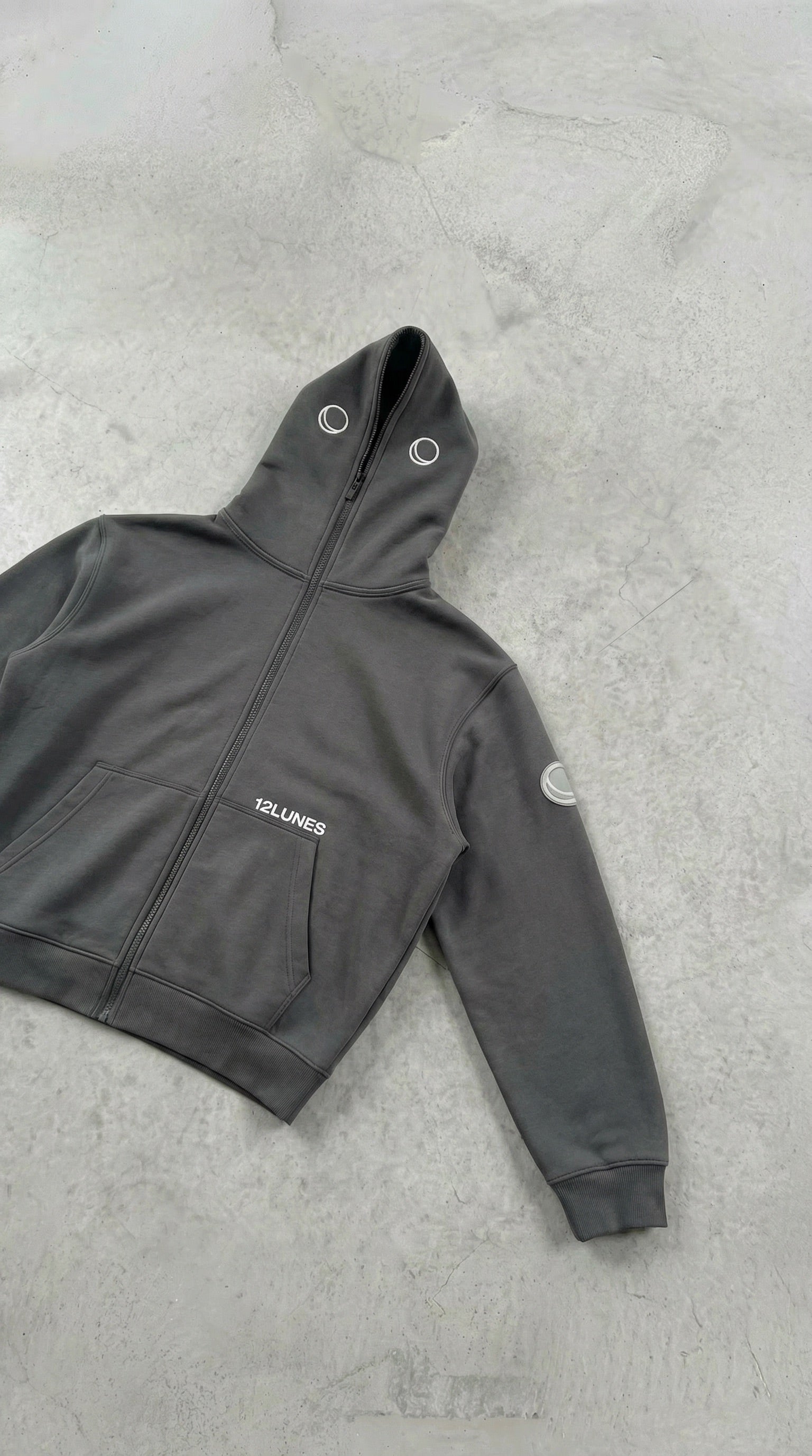 Full-Zip Graphite 12LUNES, sweat full-zip streetwear (2)