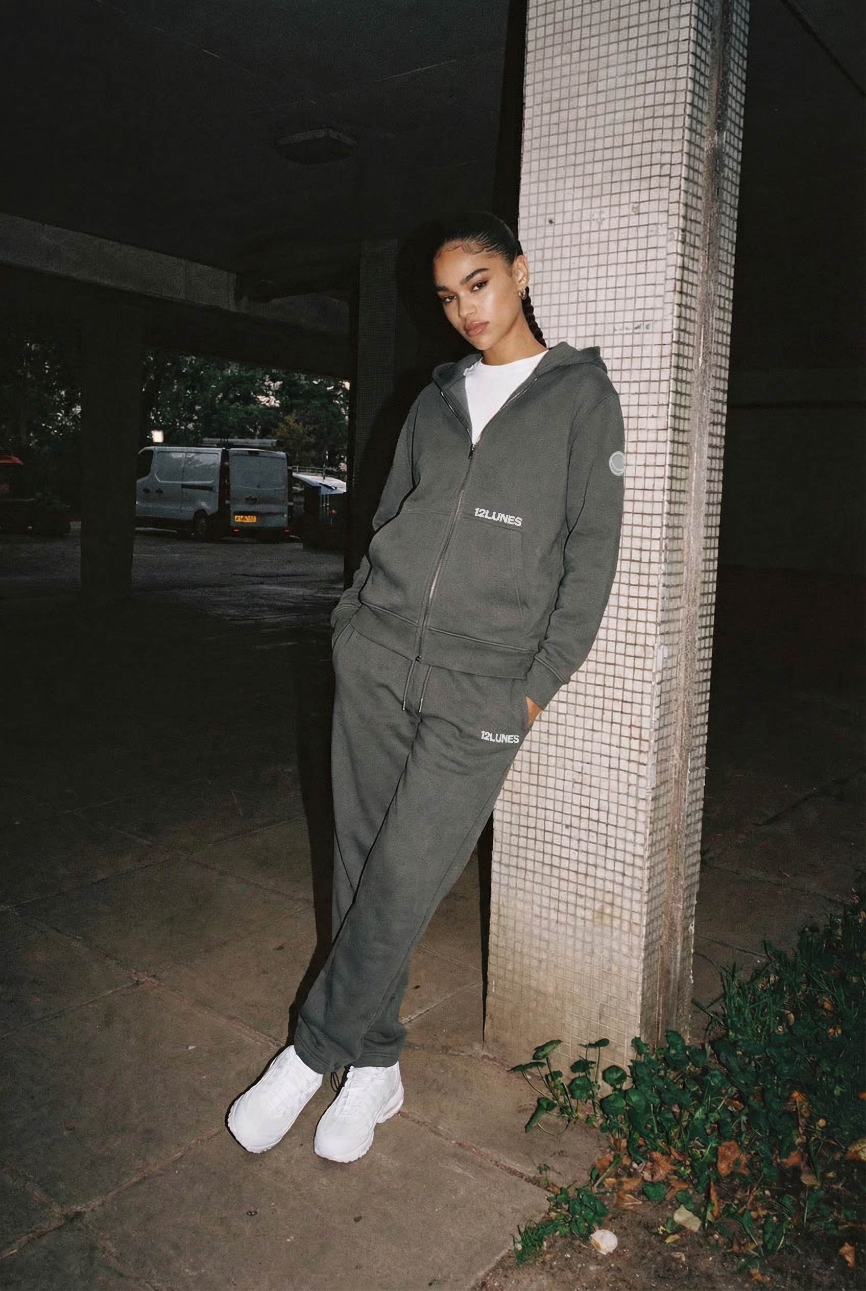 Full-Zip Graphite 12LUNES, sweat full-zip streetwear (3)