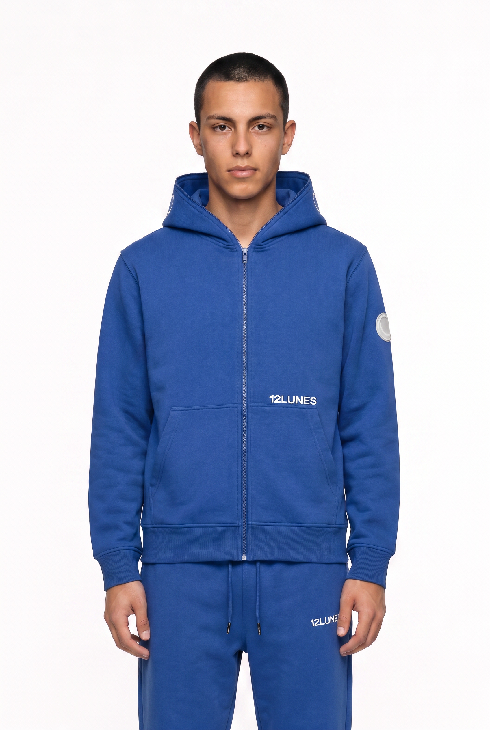 Full-Zip Cobalt 12LUNES, sweat full-zip streetwear (3)