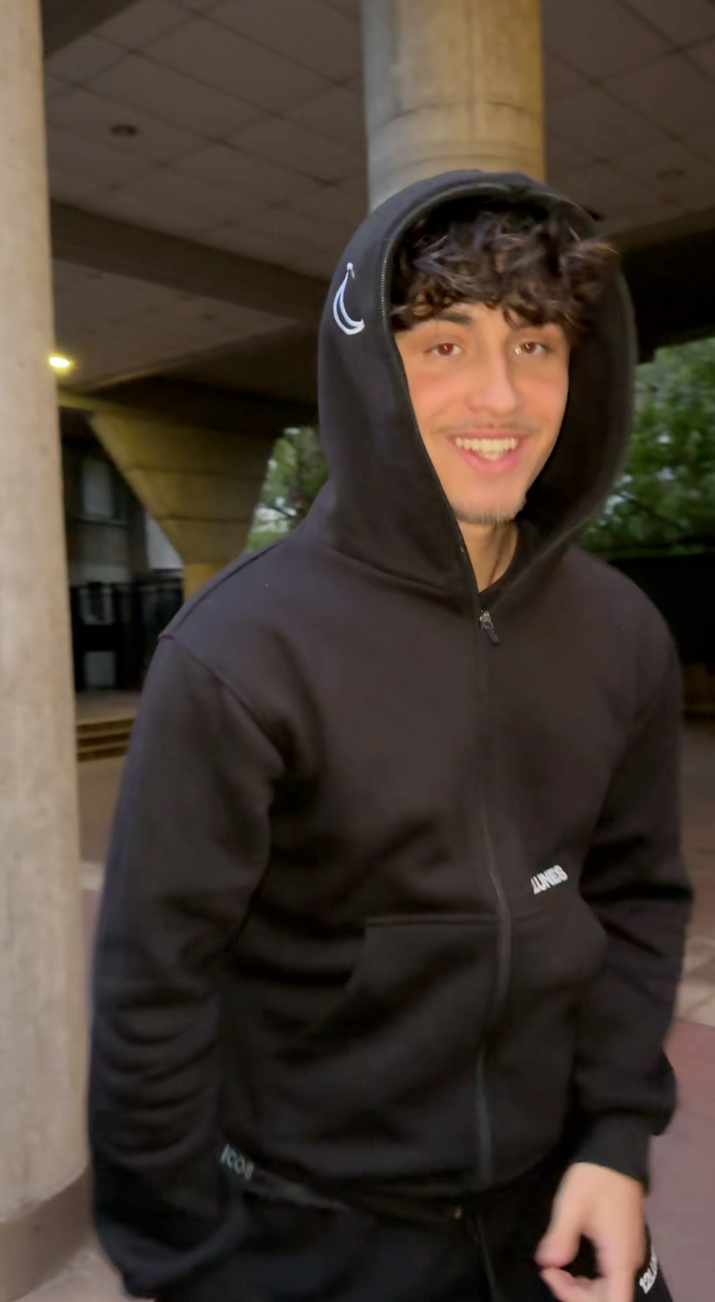 full zip noir